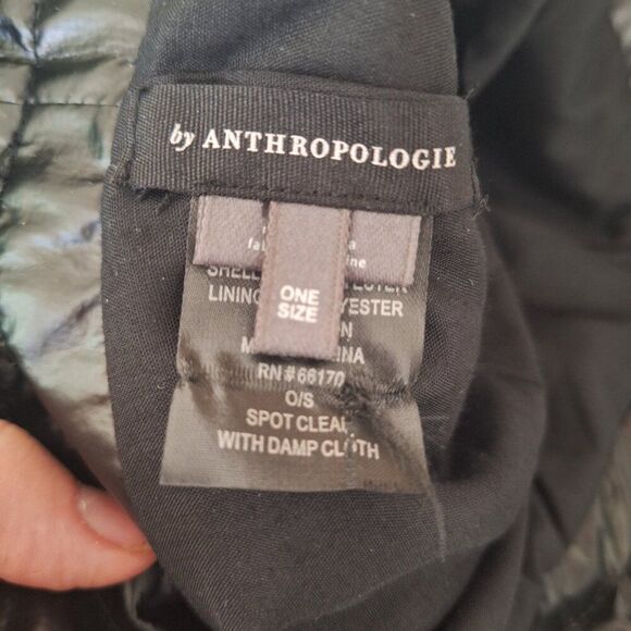 ANTHROPOLOGIE | Black Faux Leather Bucket Hat  one size - Picture 5 of 8